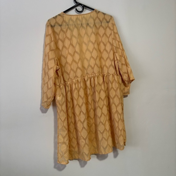 Maurice’s Yellow kimono tie front 1X women’s - Picture 8 of 9